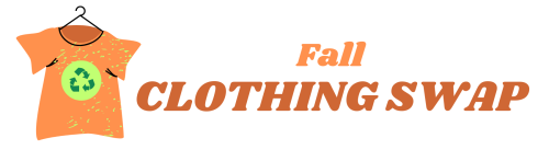 Fall Clothing Swap logo with shirt on a hanger