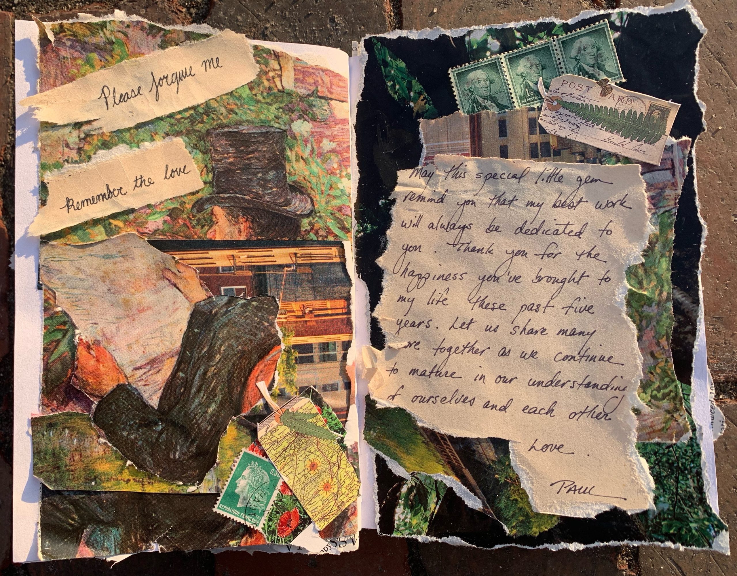 Collage by Sully McCarthyusin photographs and torn diary pages