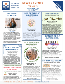 an image of the library's March events flyers